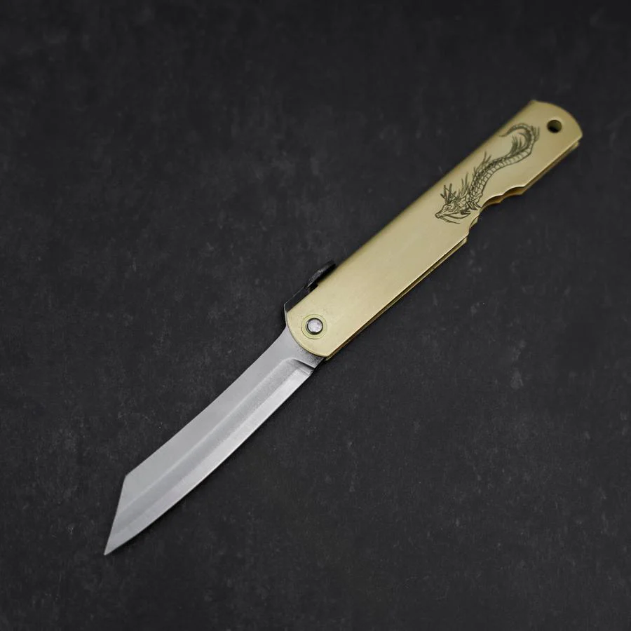 Higonokami Aogami Eto Tatsu 80mm Messing - Image 2
