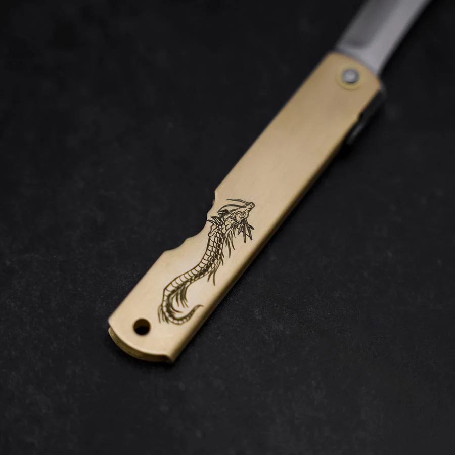Higonokami Aogami Eto Tatsu 80mm Messing - Image 4