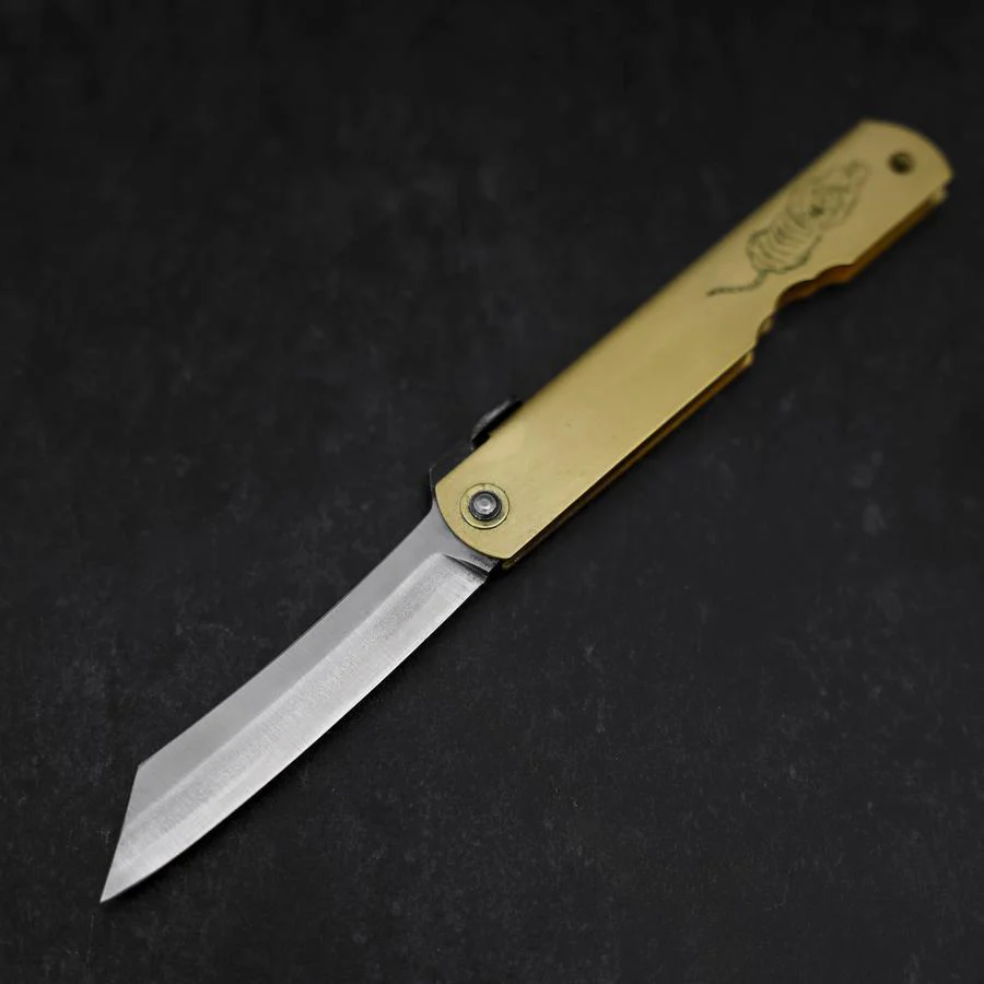 Higonokami Aogami Eto Tora 80mm Messing - Image 2