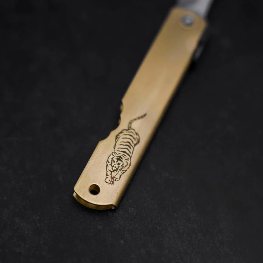 Higonokami Aogami Eto Tora 80mm Messing - Image 4