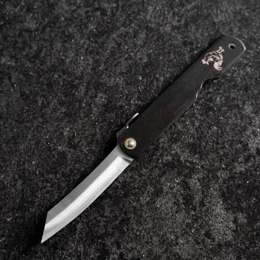 Higonokami Aogami Sternzeichen Hahn 80mm Schwarz - Image 2
