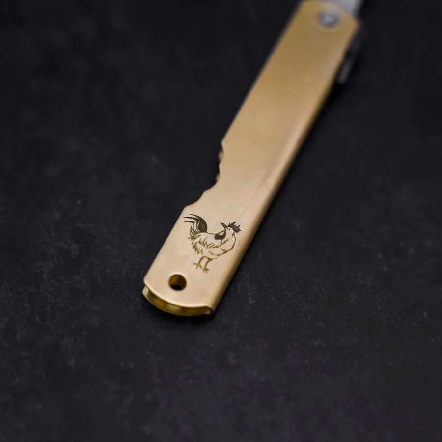 Higonokami Aogami Eto Tori 80mm Messing - Image 4