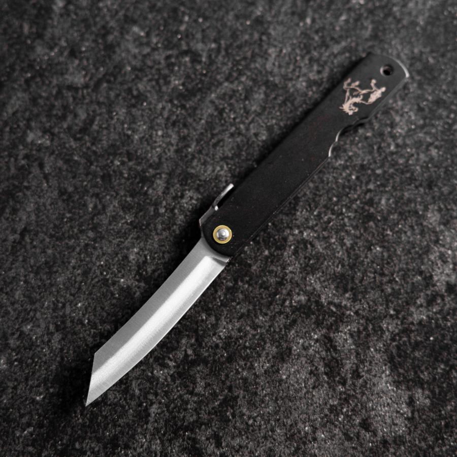 Higonokami Aogami Sternzeichen Pferd 80mm Schwarz - Image 2