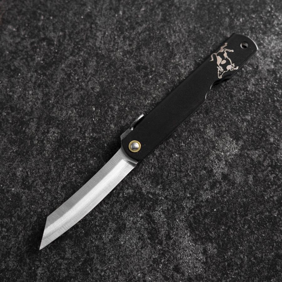 Higonokami Aogami Sternzeichen Ochse 80mm Schwarz - Image 2