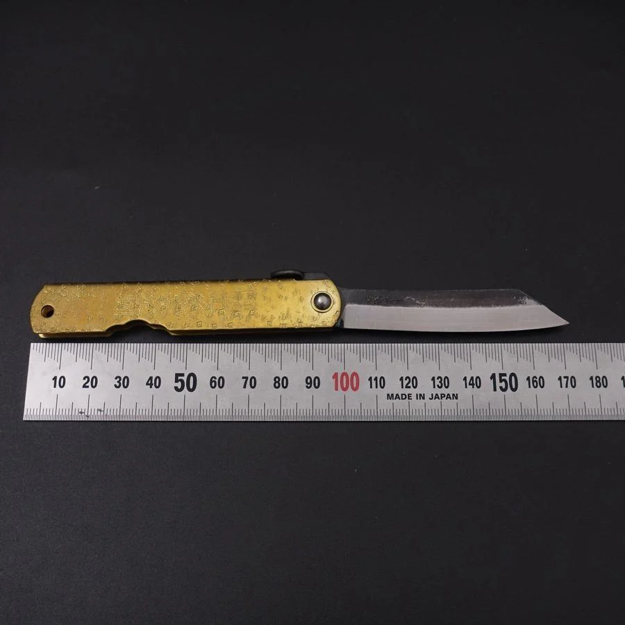 Higonokami Blue Steel 80mm Helles Gold - Image 4