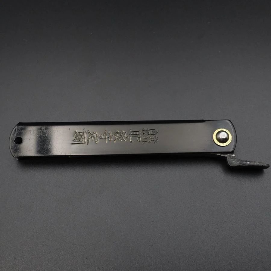 Higonokami Blue Steel Damast Schwarz 100mm - Image 7