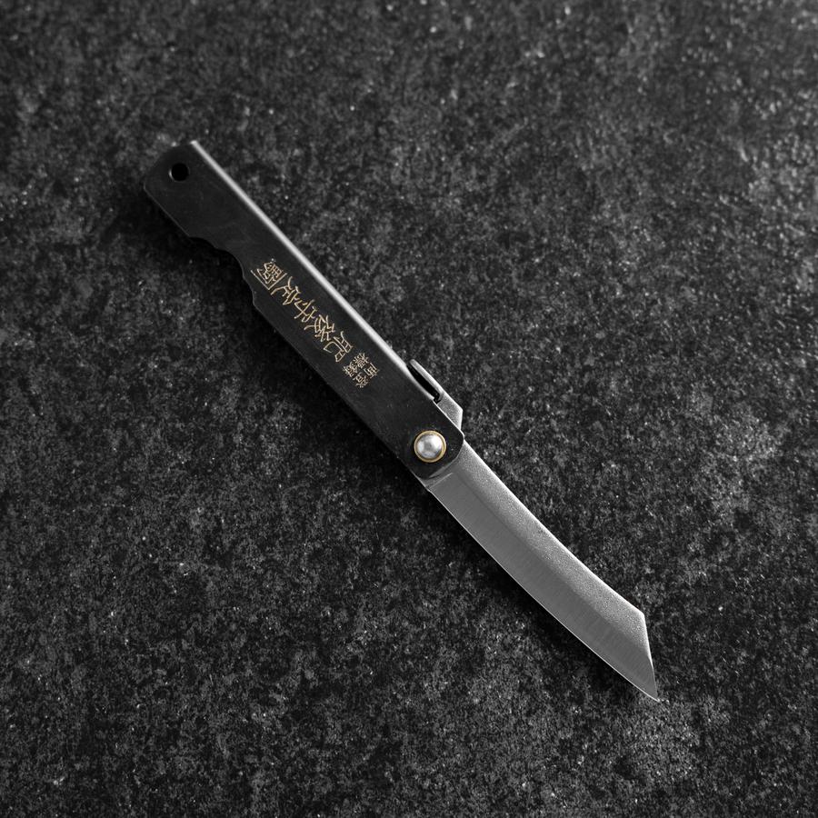 Higonokami Stahl 90mm Schwarz
