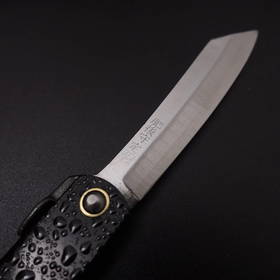 Higonokami Mizushibuki Blue Steel Schwarz 80mm - Image 3
