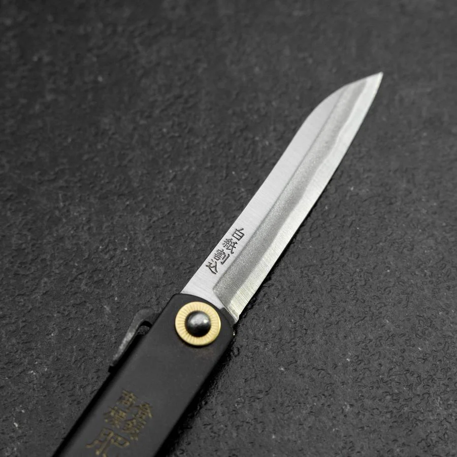Higonokami Shirogami 100mm Schwarzer Sasagata-Form - Image 4