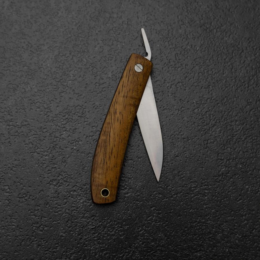 Higonokami VG-10 Outdoor-Messer Hawaiianisches Koaholz 55mm mit Lederscheide - Image 3
