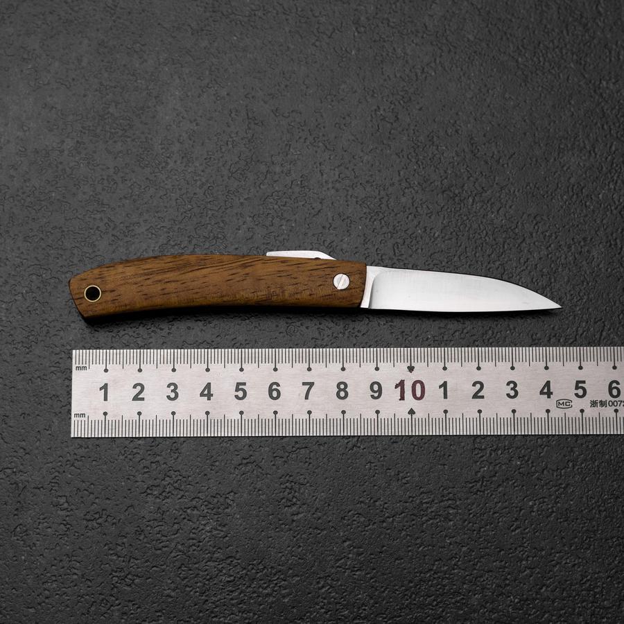 Higonokami VG-10 Outdoor-Messer Hawaiianisches Koaholz 55mm mit Lederscheide - Image 4