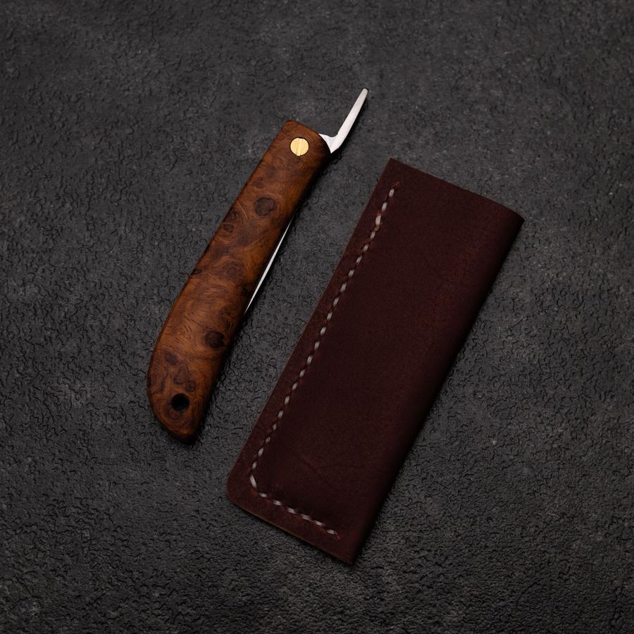 Higonokami VG-10 Quittenholz 60mm mit Leder Scheide - Image 7