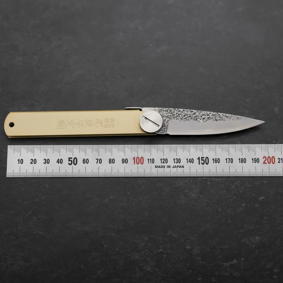 Higonokami VG-10 Outdoor Messer 75mm mit Lederhülle - Image 4