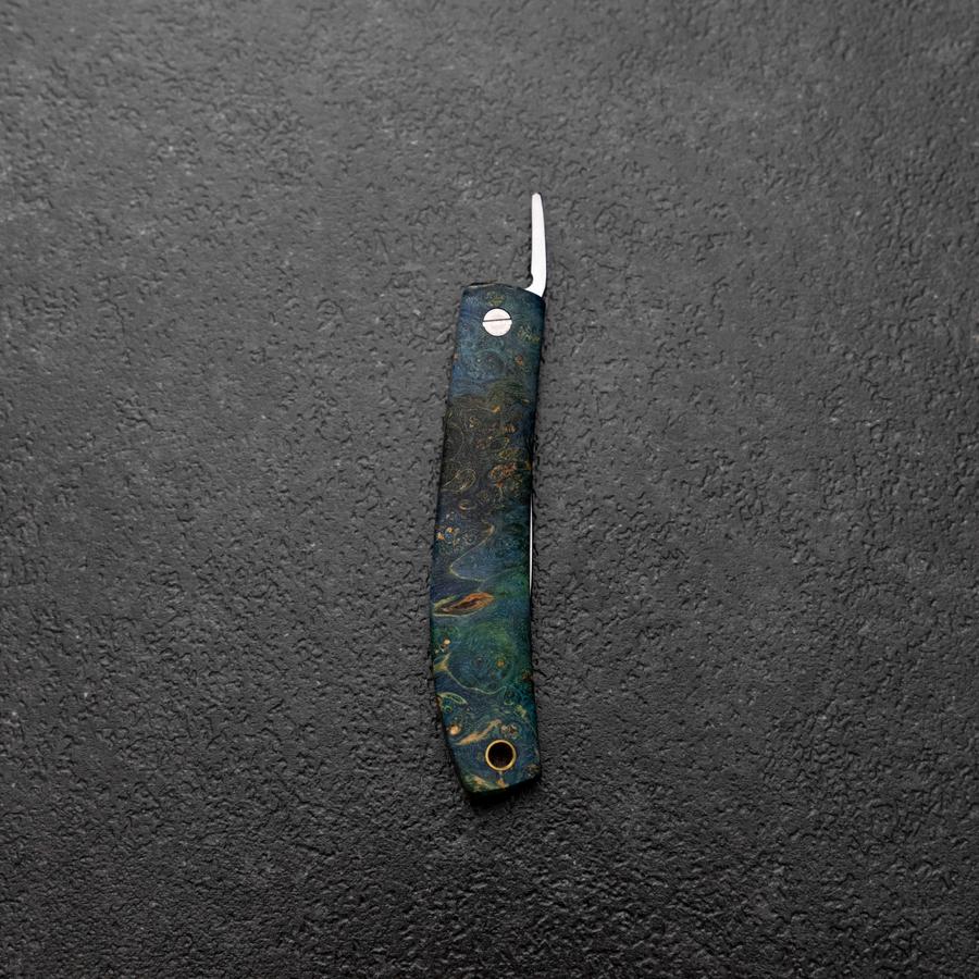 Higonokami VG-10 Outdoor-Messer stabilisiertes Holz 60mm mit Lederscheide - Image 3