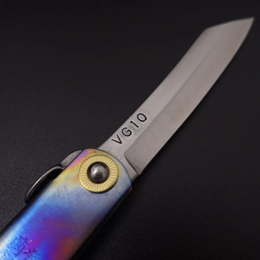 Higonokami VG-10 Titanium Regenbogen 80mm - Image 3