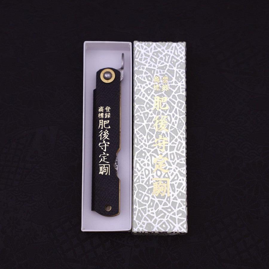 Higonokami VG-10 Tsuchime Schwarzes Leder 100mm - Image 6