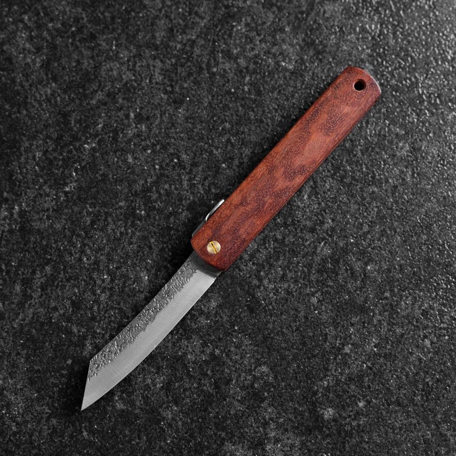 Higonokami VG-10 Tsuchime Rotes Natürliches Holz 100mm - Image 2