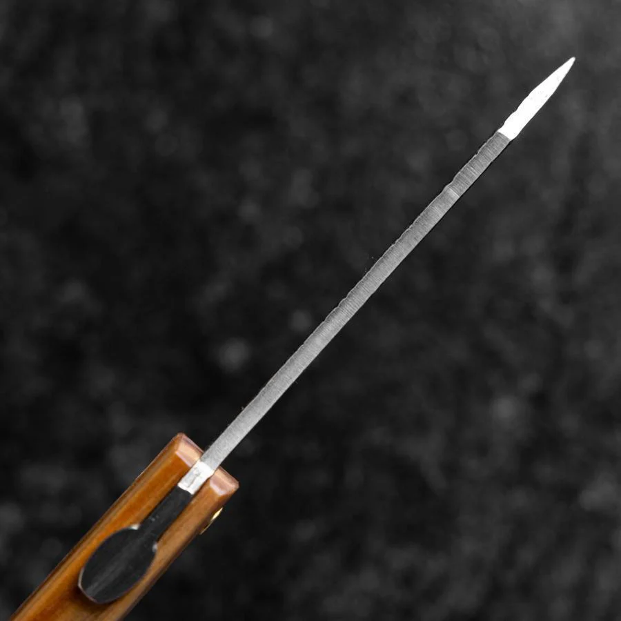 Higonokami VG-10 Tsuchime Gelbes Natürliches Holz 100mm - Image 4