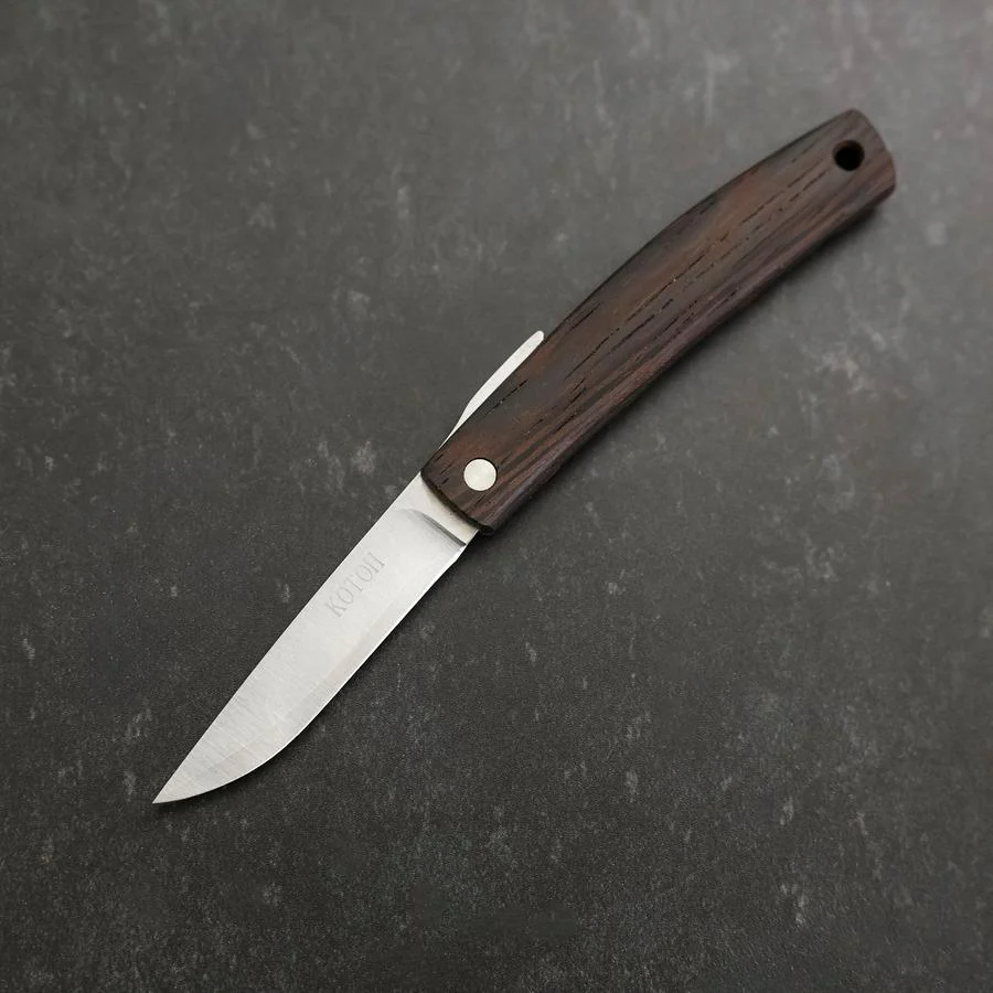 Higonokami VG-10 Wenge Outdoor Messer 60mm mit Lederhülle - Image 2