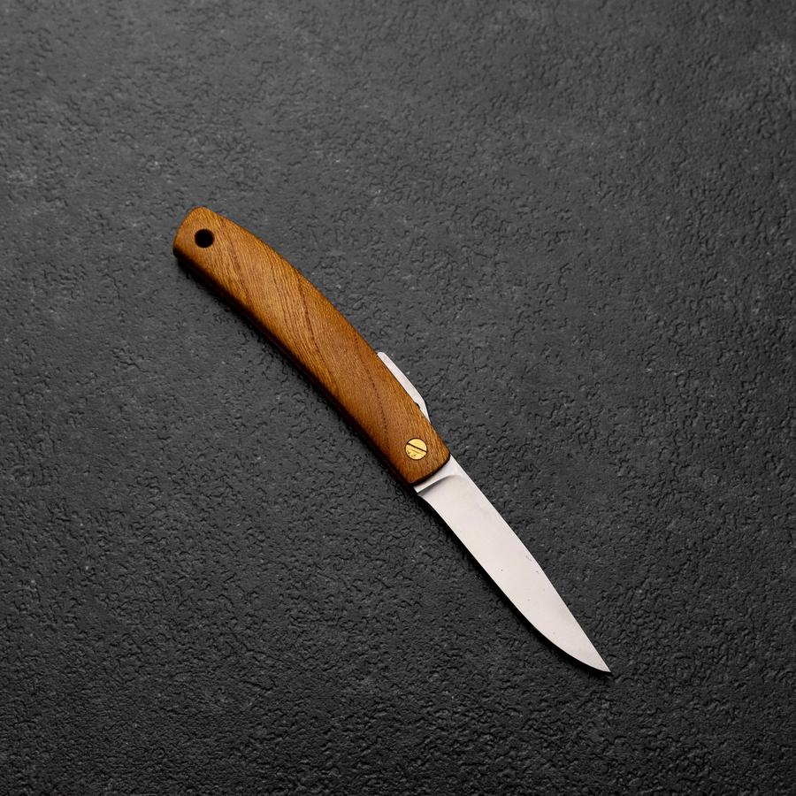 Higonokami VG-10 Zelkova Outdoor-Messer 60mm mit Lederscheide