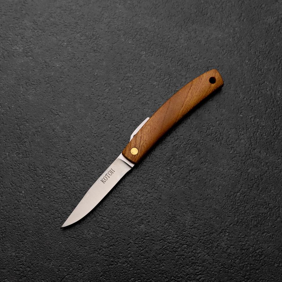 Higonokami VG-10 Zelkova Outdoor-Messer 60mm mit Lederscheide - Image 2