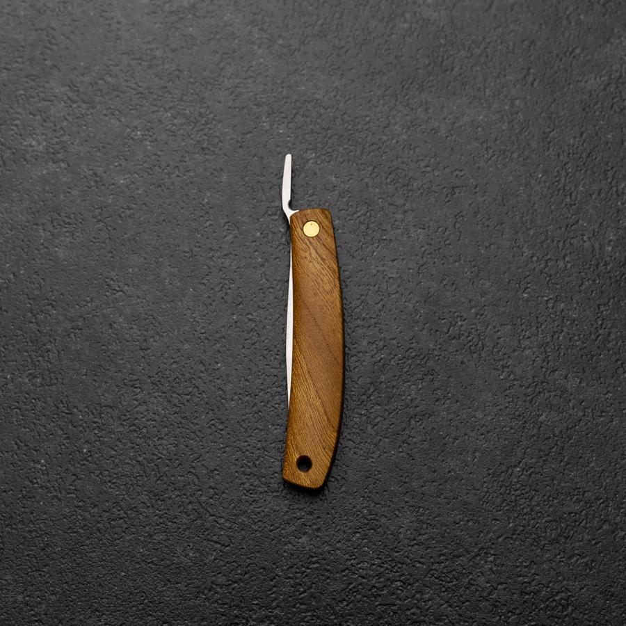 Higonokami VG-10 Zelkova Outdoor-Messer 60mm mit Lederscheide - Image 3