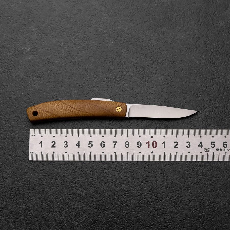 Higonokami VG-10 Zelkova Outdoor-Messer 60mm mit Lederscheide - Image 4