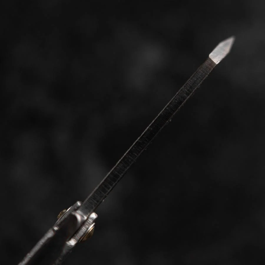 Taschenmesser White Steel #2 75mm Carbon Tsuchime Kanagata mit Paulownia-Holzbox - Image 4