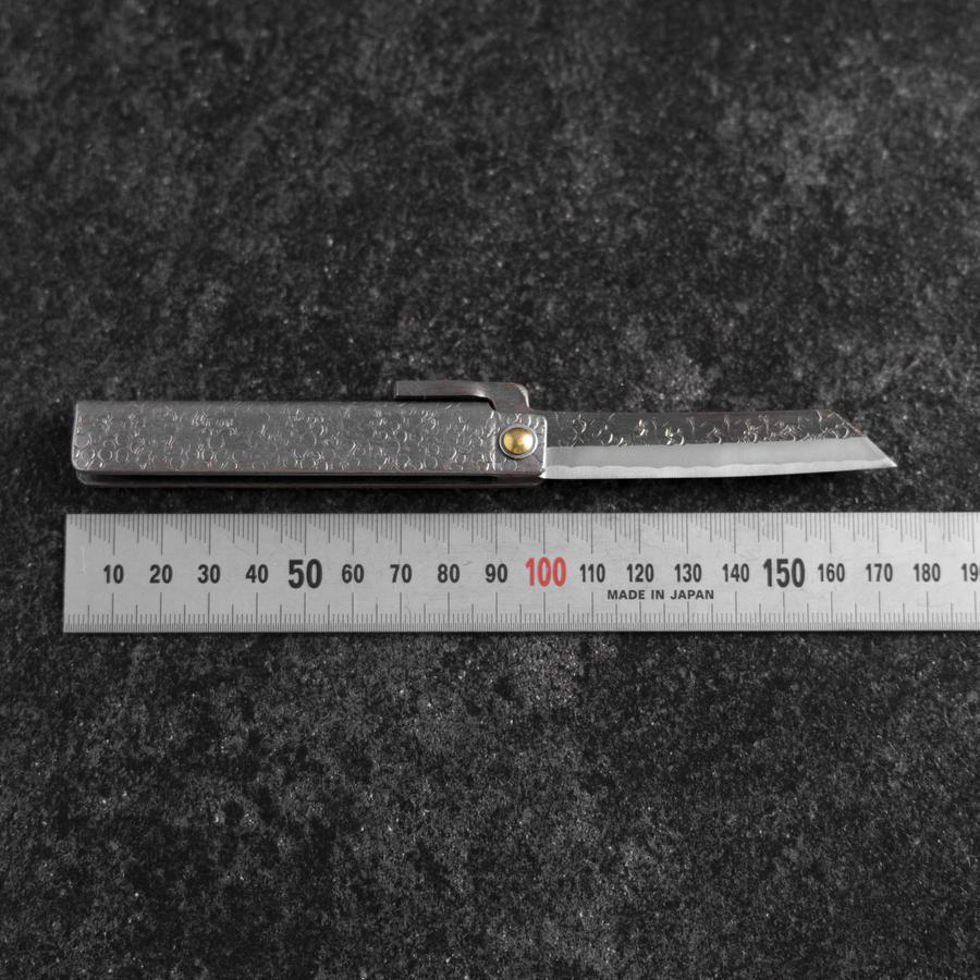Taschenmesser White Steel #2 75mm Carbon Tsuchime Kanagata mit Paulownia-Holzbox - Image 6