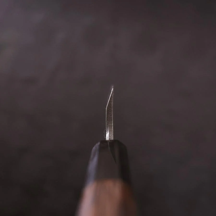 Honesuki Blue Steel #2 Kurouchi Büffelhorn und Wenge Griff 150mm - Image 4