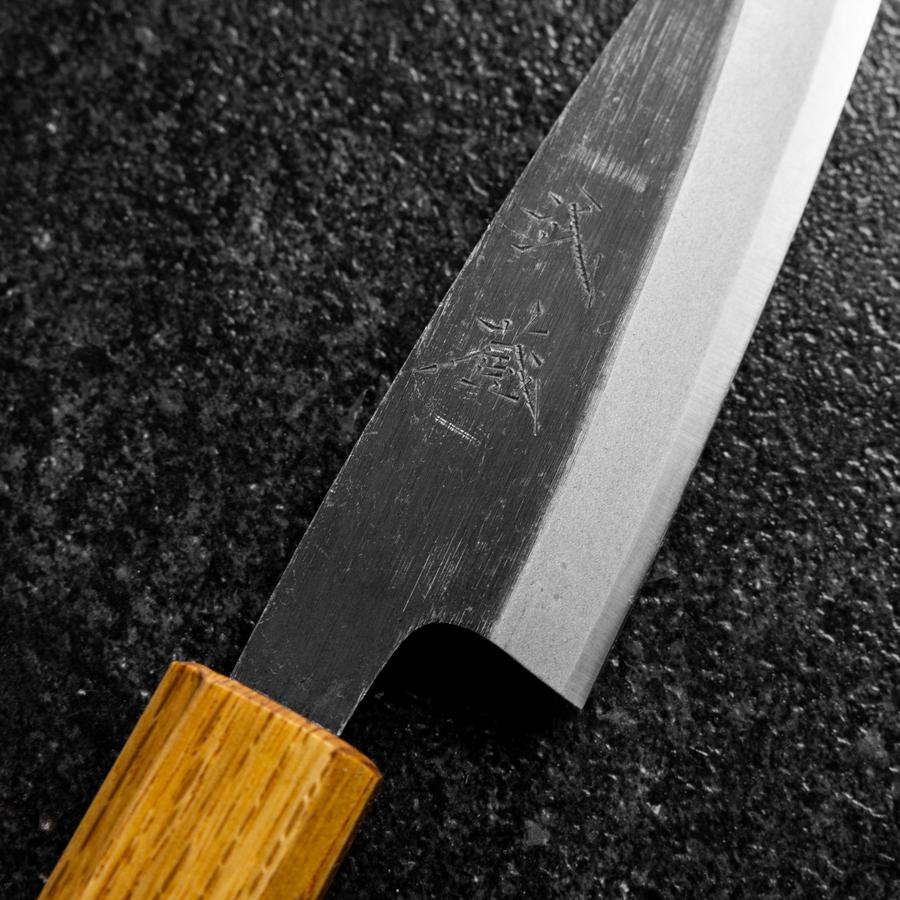 Kaisaki White Steel #2 Kurouchi Eichenholz Griff 105mm - Image 3