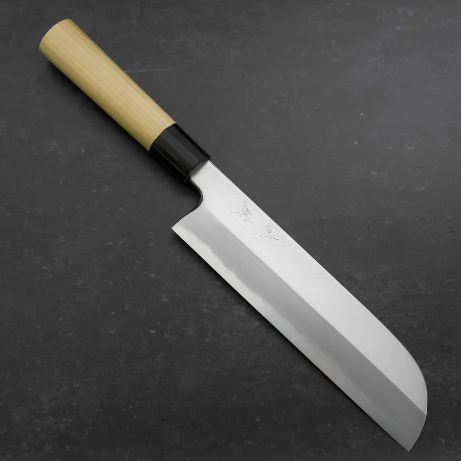 Kama Usuba White Steel #2 Kasumi Büffelhorn und Magnolienholz Griff 225mm