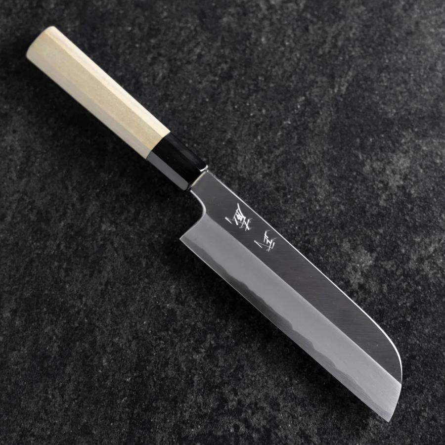 Kama Usuba White Steel #3 Kasumi Büffelhorn und Magnolienholz Griff 165mm