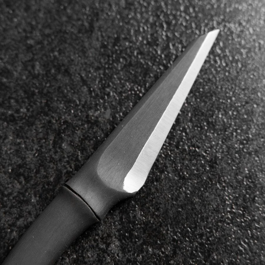 Kiridashi Messer D2 Poliert Edelstahl Bambus Design Griff 70mm mit Lederscheide - Image 3