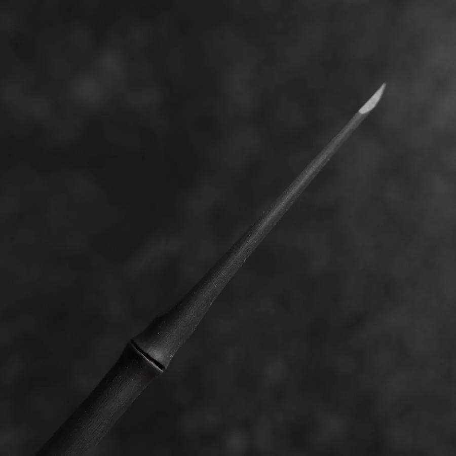 Kiridashi Messer D2 Poliert Edelstahl Bambus Design Griff 70mm mit Lederscheide - Image 4