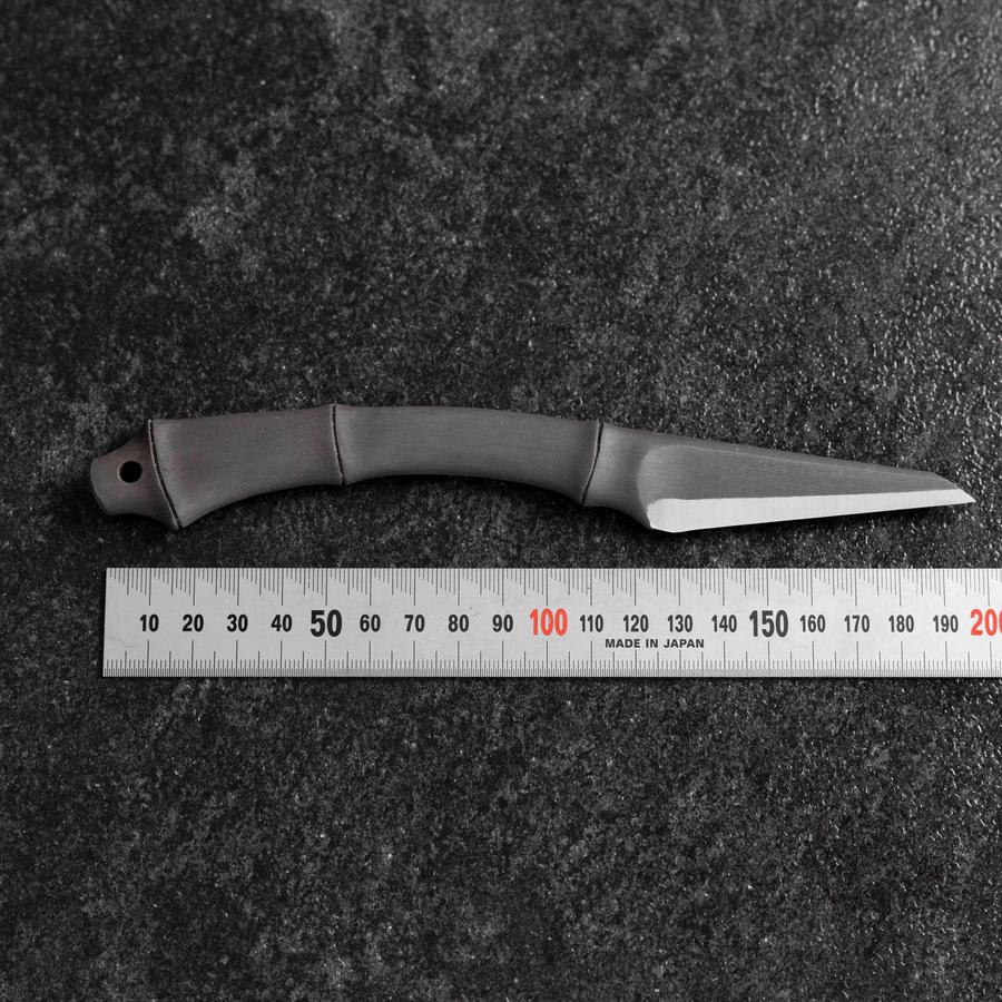 Kiridashi Messer D2 Poliert Edelstahl Bambus Design Griff 70mm mit Lederscheide - Image 6