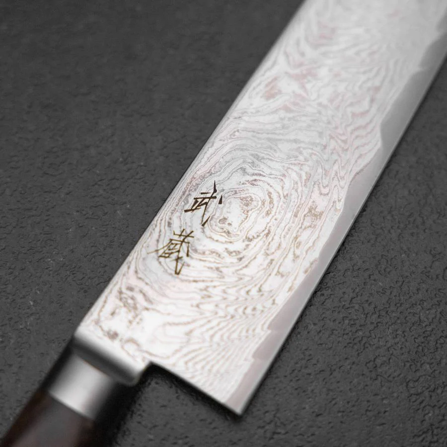 Kiritsuke AUS-10 Damast Brauner Westlicher Griff 210mm - Image 3