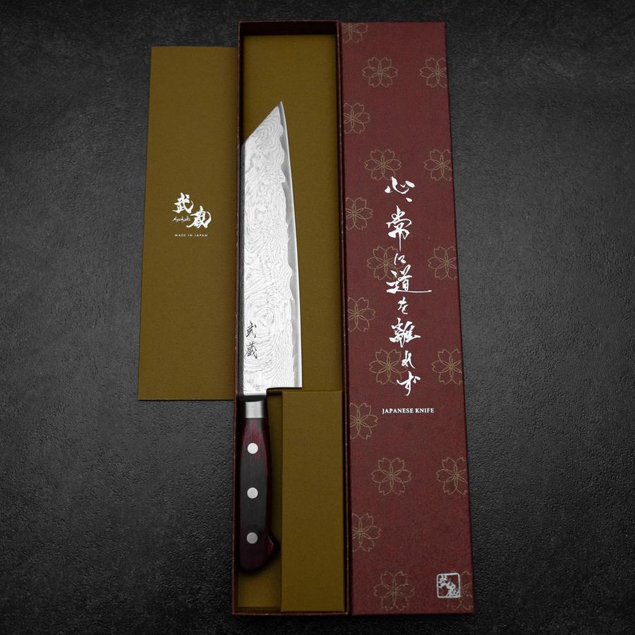 Kiritsuke AUS-10 Damast Roter Westlicher Griff 210mm - Image 8