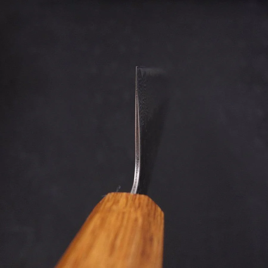 Kiritsuke AUS-10 Kagami Tsuchime Damast Yaki Urushi Griff 240mm - Image 4