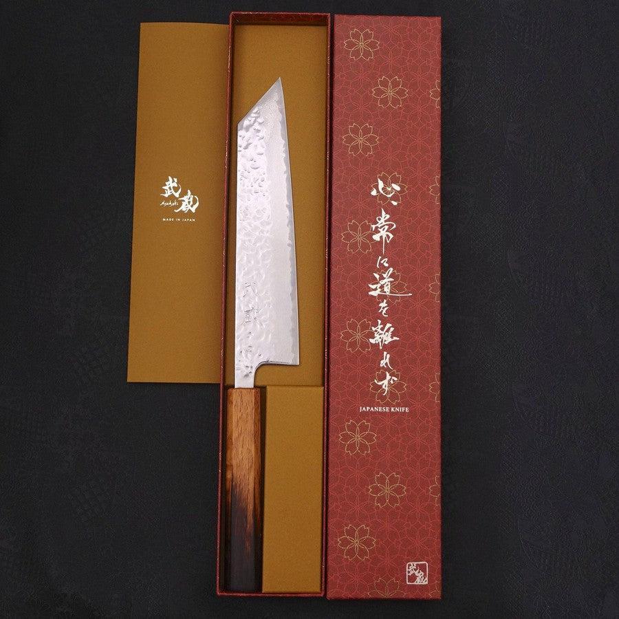 Kiritsuke AUS-10 Kagami Tsuchime Damast Yaki Urushi Griff 210mm - Image 8