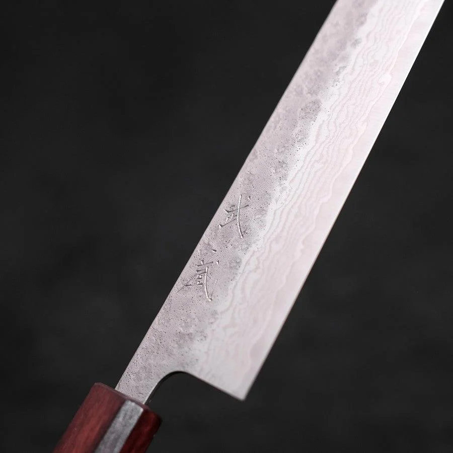 Kiritsuke AUS-10 Nashiji Damast Lila Urushi Griff 210mm - Image 3