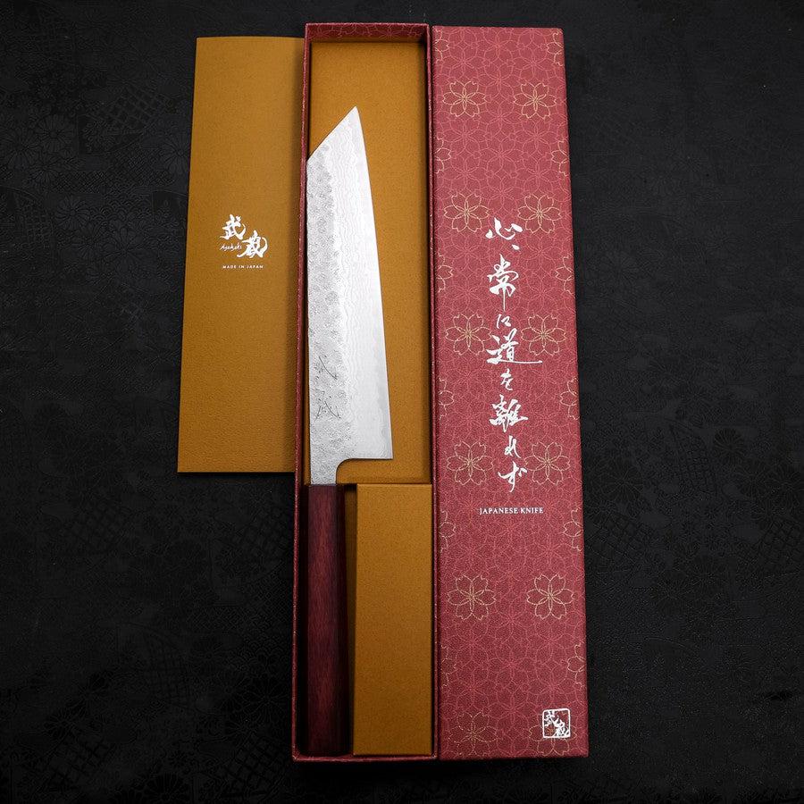 Kiritsuke AUS-10 Nashiji Damast Lila Urushi Griff 210mm - Image 8