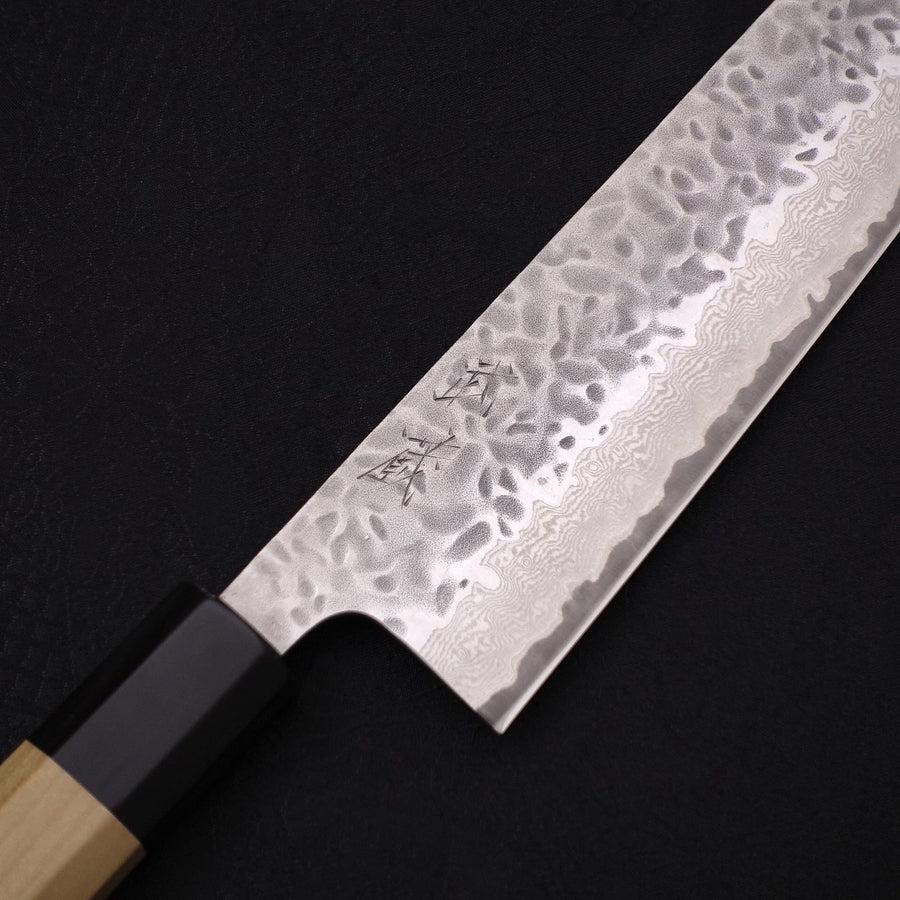 Kiritsuke AUS-10 Tsuchime Damast Büffelhorn und Magnolienholz Griff 210mm - Image 3