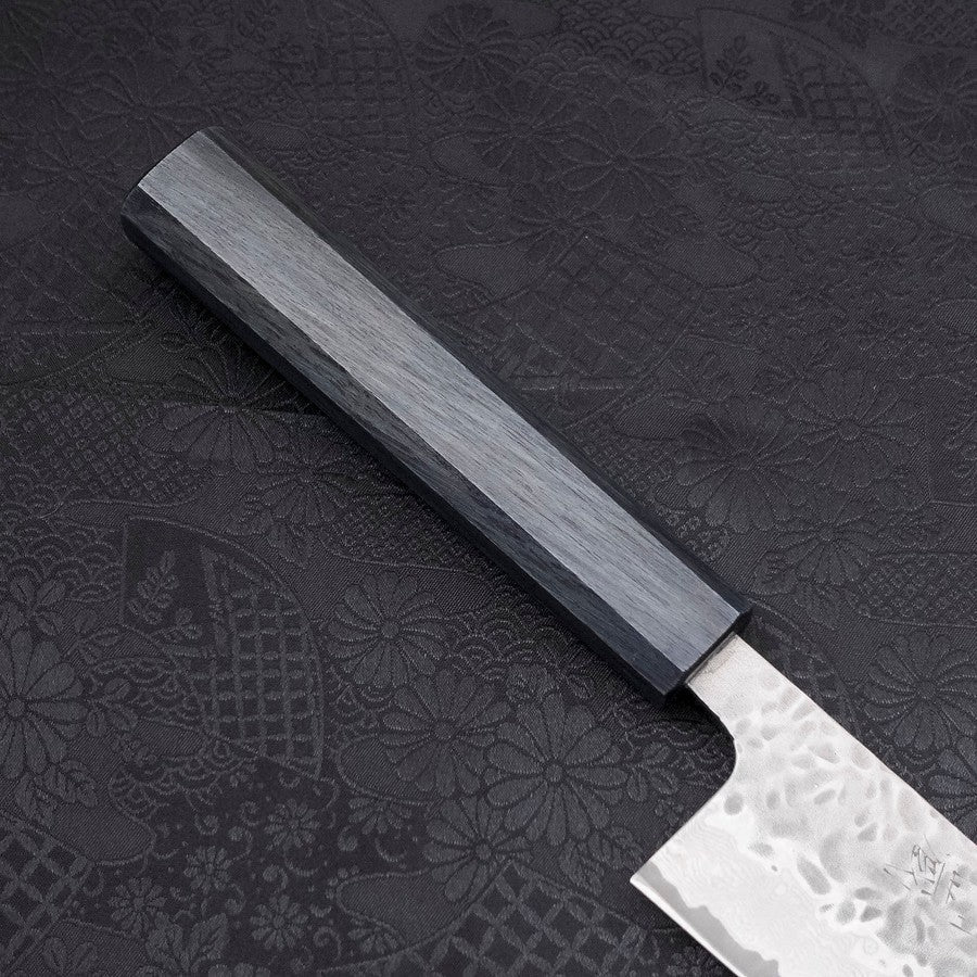 Kiritsuke AUS-10 Tsuchime Damast Dunkelblauer Urushi Griff 210mm - Image 6