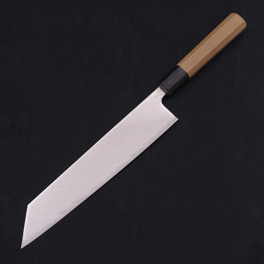 Kiritsuke AUS-10 Wellen-Nickel Damast Büffelhorn und Magnolienholz Griff 240mm - Image 2