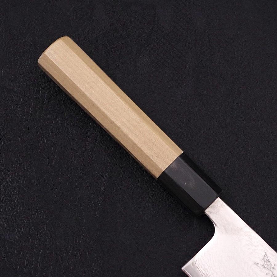 Kiritsuke AUS-10 Wellen-Nickel Damast Büffelhorn und Magnolienholz Griff 240mm - Image 6