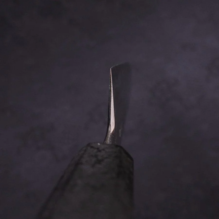 Kiritsuke Blue Steel #1 Suminagashi Schwarzer Ishime Griff 200mm - Image 4