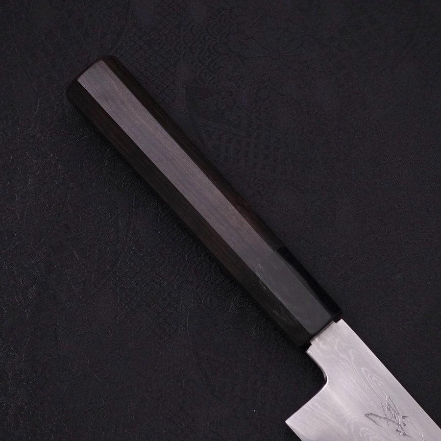 Kiritsuke Blue Steel #1 Suminagashi Büffelhorn und Ebenholz Griff 200mm - Image 6