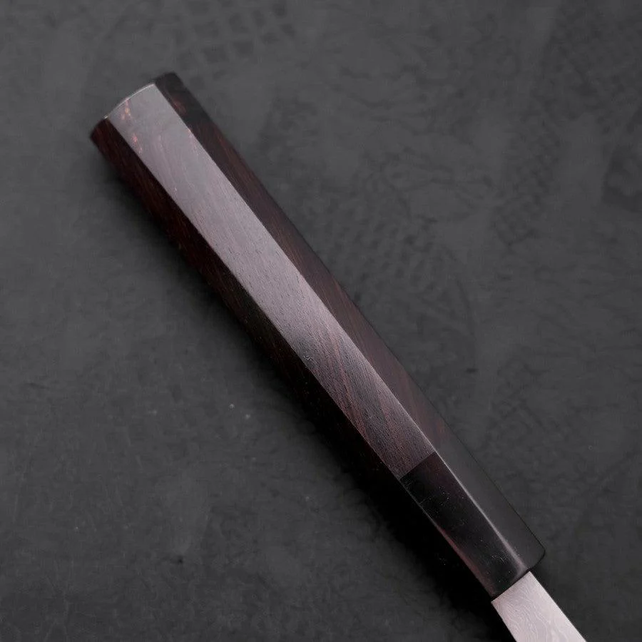 Kiritsuke Blue Steel #2 Damast Büffelhorn und Ebenholz Griff 210mm - Image 6