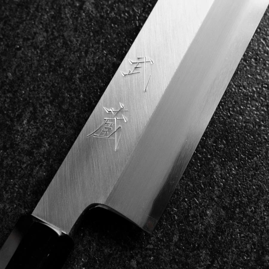 Kiritsuke Blue Steel #2 Kasumi Büffelhorn und Magnolienholz Griff 270mm - Image 3